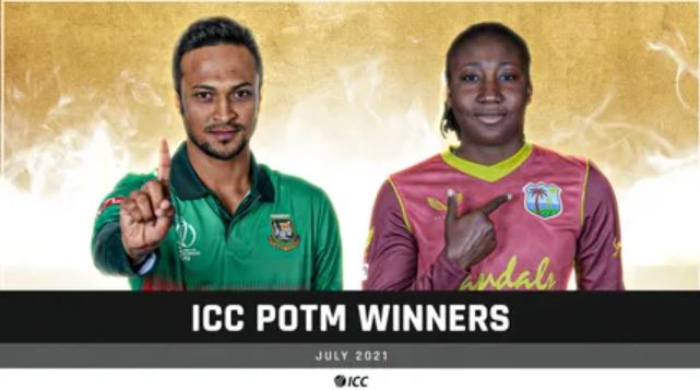 Shakib Al Hasan, Stefanie Taylor win ICC's Player of the Month