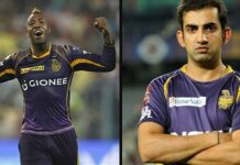Gambhir Feels Russell’s Fitness May Effect On KKR’s Lineup Gambhir Feeling on Russell's Fitness