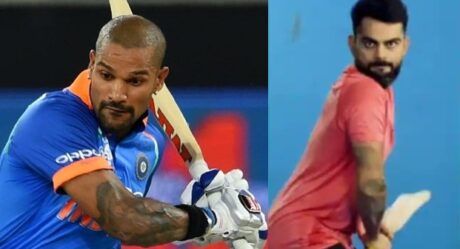 Virat Kohli Hilariously Imitates Shikhar Dhawan’s Batting Stance