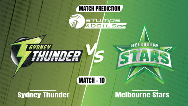 Match Prediction For Sydney Thunder vs Melbourne Stars