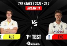 AUS vs ENG Ashes 2021-22, 1st Test| AUS vs ENG Dream11 Predictions AUS vs ENG 1st Test dream XI predictions