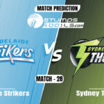 BBL 2021: Adelaide Strikers vs Sydney Thunder Match Prediction