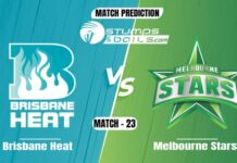 BBL 2021: Brisbane Heat vs Melbourne Stars Match Prediction Brisbane Heat vs Melbourne Stars