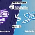 BBL 2021: Hobart Hurricanes vs Adelaide Strikers Match Prediction