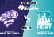 BBL 2021: Hobart Hurricanes vs Brisbane Heat Match Prediction Hobart Hurricanes vs Brisbane Heat Match Prediction