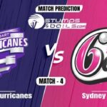 Match Prediction For Hobart Hurricanes vs Sydney Sixers