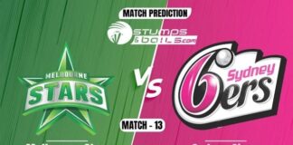 Melbourne Stars vs Sydney Sixers Match Prediction
