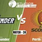 Sydney Thunder Beat Perth Scorchers By 34-Runs