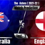 Ashes 2021: Australia vs England 3rd Test Match Prediction