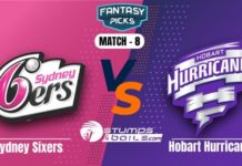 SIX vs HUR BBL 2021-22, 8th Match| SIX vs HUR Dream11 Predictions fantasy prediction-SIX vs HUR