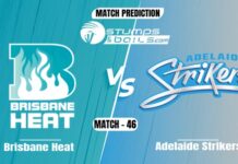 BBL 2021-22: Brisbane Heat vs Adelaide Strikers Match Prediction Brisbane Heat vs Adelaide Strikers Match Prediction