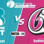 Brisbane Heat have won the toss and have opted to field against Sydney Sixers
