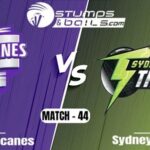 Hobart Hurricanes have won the toss and have opted to bat against Sydney Thunder