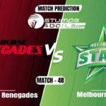 BBL 2021-22: Melbourne Renegades vs Melbourne Stars Match Prediction