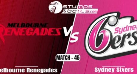 Sydney Sixers have won the toss and have opted to bat against Melbourne Renegades