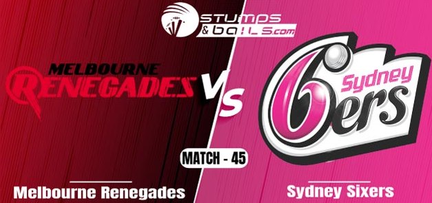 Melbourne Renegades vs Sydney Sixers