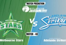 BBL 2021-22: Melbourne Stars vs Adelaide Strikers Match Prediction Melbourne Stars vs Adelaide Strikers