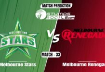 BBL 2021-22: Melbourne Stars vs Melbourne Renegades Match Prediction Melbourne Stars vs Melbourne Renegades