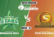 BBL 2021-22: Melbourne Stars vs Perth Scorchers Match Prediction Melbourne Stars vs Perth Scorchers