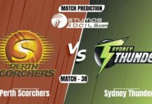 BBL 2021-22: Perth Scorchers vs Sydney Thunder Match Prediction Perth Scorchers vs Sydney Thunder Match Prediction