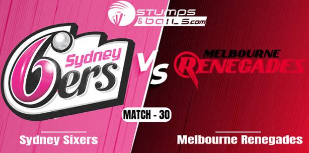 Sydney Sixers vs Melbourne Renegades