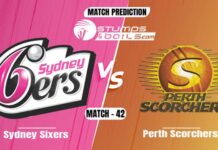 BBL 2021: Sydney Sixers vs Perth Scorchers Match Prediction Sydney Sixers vs Perth Scorchers