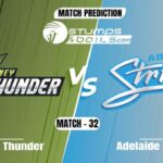 BBL 2021-22: Sydney Thunder vs Adelaide Strikers Match Prediction