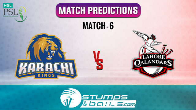 Karachi kings vs Lahore Qalandars Match Prediction