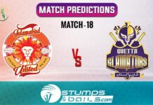 PSL 2022: Islamabad United vs Quetta Gladiators Match Prediction Islamabad United vs Quetta Gladiators Match Prediction