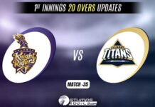 IPL 2022: Kolkata Knight Riders vs Gujarat Titans 1st Innings 20 Overs Update KKR vs GT 1st Innings Update