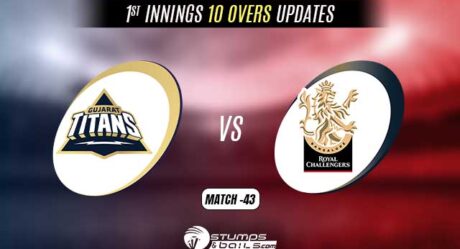 IPL 2022: Royal Challengers Bangalore vs Gujarat Titans 1st Innings 10 Overs Update