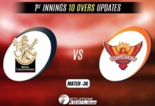 IPL 2022: Royal Challengers Bangalore vs Sunrisers Hyderabad 1st Innings 10 Overs Update RCB vs SRH 1st Innings 10 Overs Update