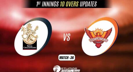 IPL 2022: Royal Challengers Bangalore vs Sunrisers Hyderabad 1st Innings 10 Overs Update