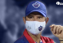 Ricky Ponting and DC team were spotted wearing masks during Dug-out After Corona Crisis DC Players Wear Masks In Dug-out After Corona Crisis