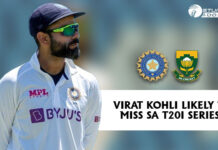 Virat Kohli likely to miss the South Africa T20I series