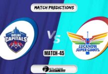 DC vs LSG Match Prediction Today – Who will win today’s IPL match between Delhi Capitals vs Lucknow Super Giants in IPL 2022, Match 45 DC vs LSG Match Prediction Today