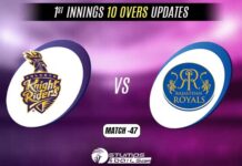 IPL 2022: Rajasthan Royals vs Kolkata Knight Riders 1st Innings 10 Overs Update RR vs KKR 1st Innings 10 Overs Update