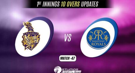 IPL 2022: Rajasthan Royals vs Kolkata Knight Riders 1st Innings 10 Overs Update