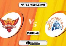 SRH vs CSK Match Prediction Today – Who will win today’s IPL match between Sunrisers Hyderabad vs Chennai Super Kings in IPL 2022, Match 46 SRH vs CSK Match Prediction Today