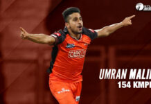 Umran Malik clocks 154 Kph against CSK, records the fastest ball of IPL 2022 fastest ball of IPL 2022