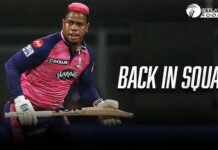 Shimron Hetmyer back in the squad, will play against CSK on May 20 Shimron Hetmyer Rejoins Rajasthan Royals