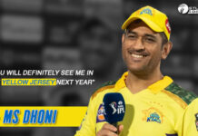 You will definitely see me in the yellow jersey next year, says MS Dhoni Dhoni On CSK Future