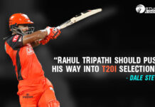 IPL 2022: Rahul Tripathi should push his way into T20I selections: Dale steyn Rahul Tripathi In T20I Selections