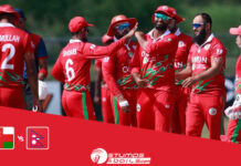 Oman wins against Nepal Headlines in league 2 of the ICC world cup triangular series ICC world cup triangular series