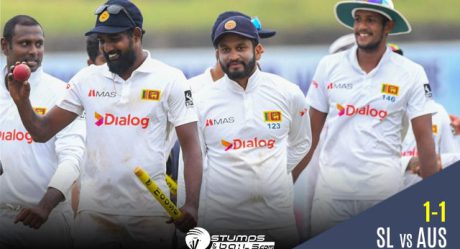 Srilanka Beats Australia in 2nd Test To Level Test Series 1-1