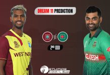 West Indies Vs Bangladesh 2nd ODI Dream 11 Prediction