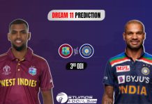 IND Vs WI 3rd ODI Dream 11 Prediction