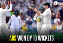 Sri Lanka gets defeated, giving Australia a 10-wicket victory Sri Lanka vs Australia Match Summary