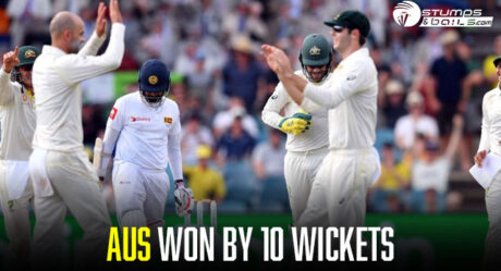 Sri Lanka gets defeated, giving Australia a 10-wicket victory