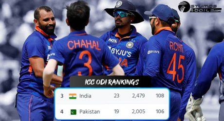 India Overtakes Pakistan in the ICC ODI rankings